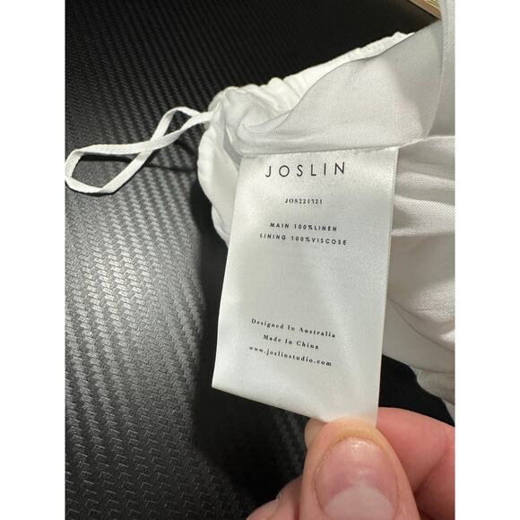 Joslin Studio Linen Shorts White Drawstring Waist Ruffle Trim Size 8 (US Size 4) - Picture 9 of 13